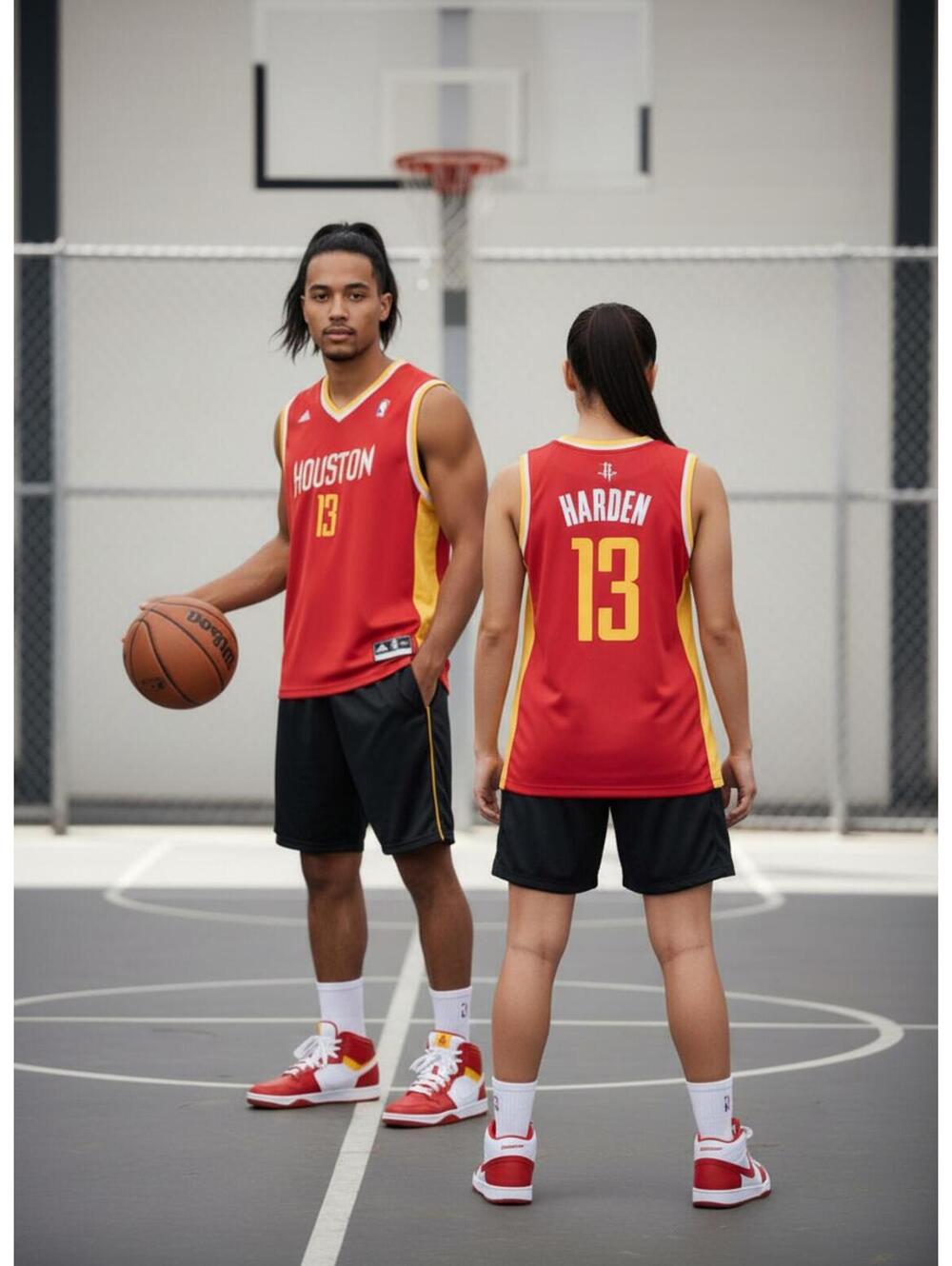 Houston Rockets Jersey Mens Red NBA Basketball James Harden Adidas - Size 2XL